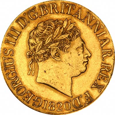 King George III on Obverse of 1820 Gold Sovereign