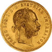 Obverse of 1882 Austrian Gold One Ducat