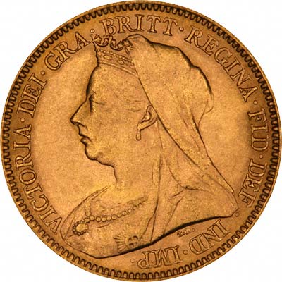 Our 1901 Gold Half Sovereign Obverse Photograph
