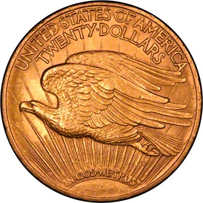 Reverse of 1927 American Gold Double Eagle