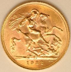 Reverse of 1932 Gold Sovereign