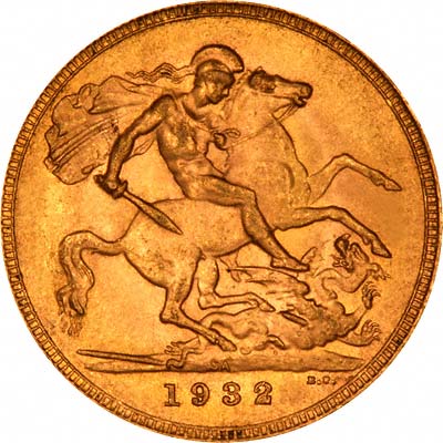Reverse of 1932 Gold Sovereign
