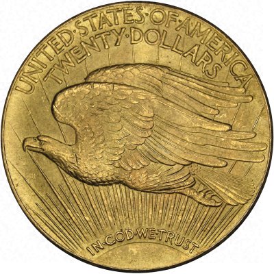 Reverse of 1933 USA Gold $20 Double Eagle