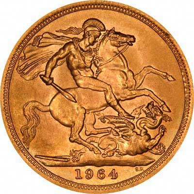 Our 1964 Gold Sovereign Reverse Photograph