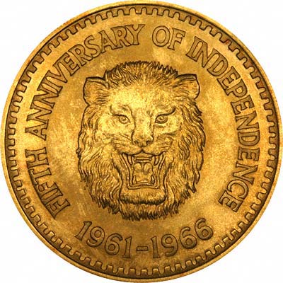 Obverse of 1966 Sierra Leone 1 Golde
