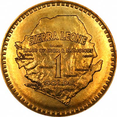 Reverse of 1966 Sierra Leone 1 Golde