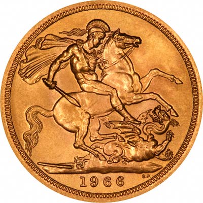 Reverse of 1966 Gold Sovereign