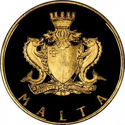 Reverse of  1972 Maltese £20 Gold Coin