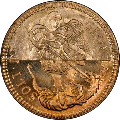 Reverse of Queen Anne Replica Touchpiece Medallion