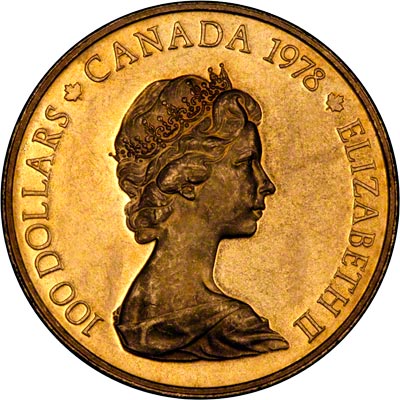 Obverse of 1978 Canada One Hundred Dollars