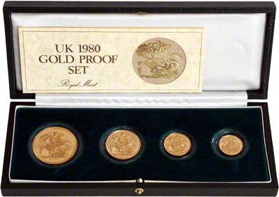 1980 Four Coin Sovereign Set in Presentation Box