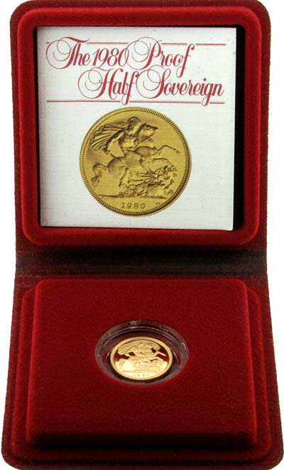 Our 1980 Gold Proof Half Sovereign in Wallet Photograph