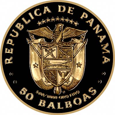 Reverse of Panama 100 Balboas of 1982