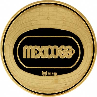 Obverse of 1968 Mexico Olympics Gold Medallion