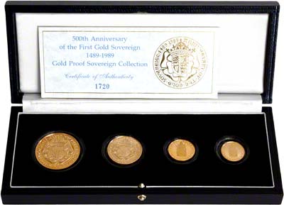 1989 Four Coin Sovereign Set in Presentation Box