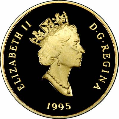 Obverse of 1995 Canadian Gold Proof 100 Dollars
