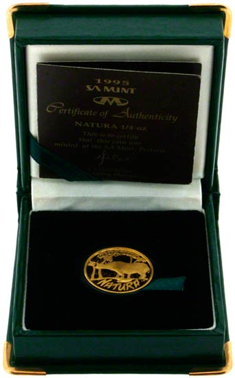 1995 Proof Quarter Ounce Gold Natura in Presentation Box