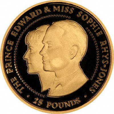 the royal wedding coin. Gold £25 Proof Coin