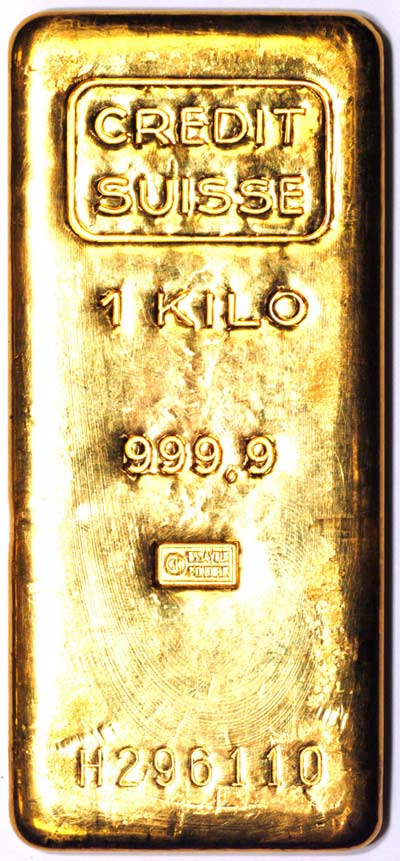 Our Credit Suisse I Kilo Gold Bar Photograph