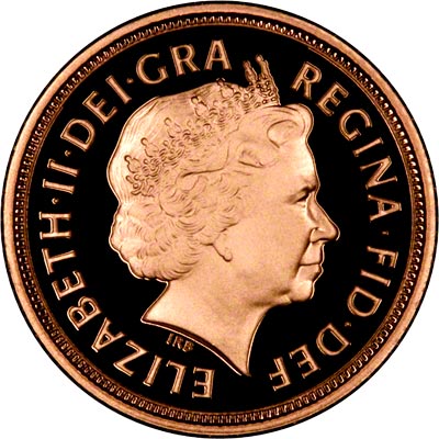 Obverse of Year 2000 Proof Half Sovereign