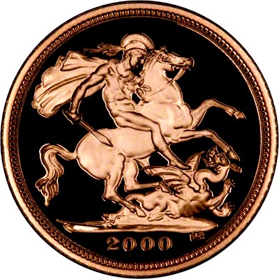 Reverse of Year 2000 Proof Half Sovereign