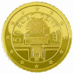 2002 Austrian Euro 50 Cent in Nordic Gold