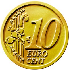 Common Reverse of 2002 Euro 10 Cent in Nordic Gold