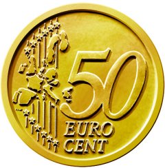 Common Reverse of 2002 Euro 50 Cent in Nordic Gold