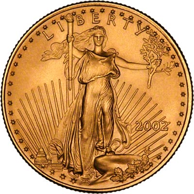 Obverse of 2002 Half Ounce Gold Eagle