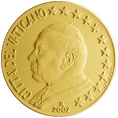 2002 Vatican Euro 50 Cent in Nordic Gold