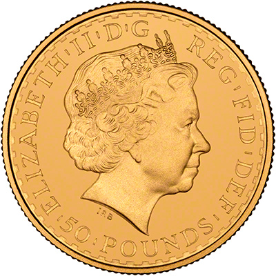 Obverse Design on 2003 Gold Britannia