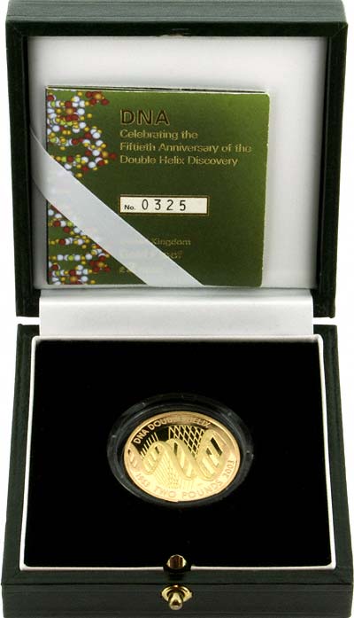 2003 DNA Proof £2 Gold Coin in Box