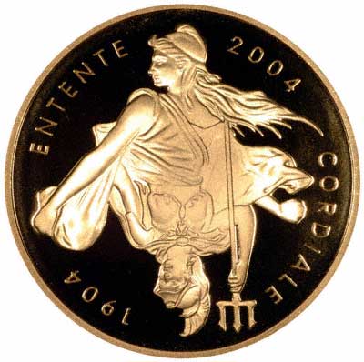 Obverse of French Entente Cordial 20 Euro Gold Coin