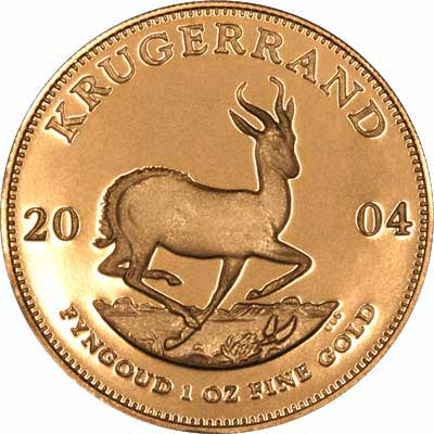 Reverse of 2004 Proof One Ounce Krugerrand
