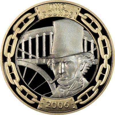 2006 Gold £2 Proof Brunel Brunel The Man