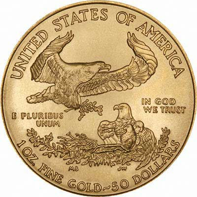 Our 2006 One Ounce Gold Eagle Reverse Photograph