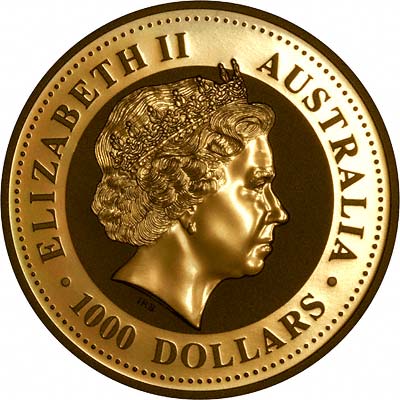 Obverse of 2007 Australian 1000 Dollars Lunar Collection
