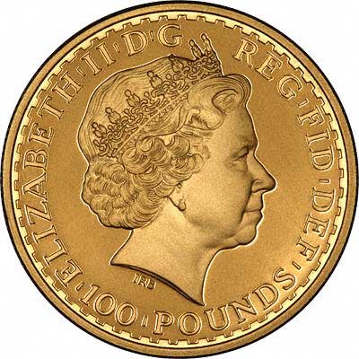 Obverse of 2008 Gold Proof Britannia