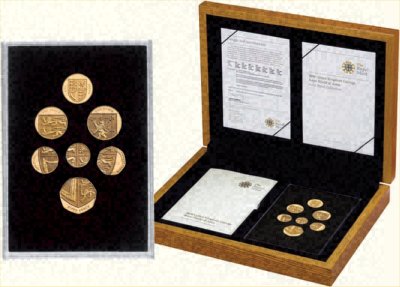 2008 British Gold 'Jig-Saw' Proof Coin Collection in Box
