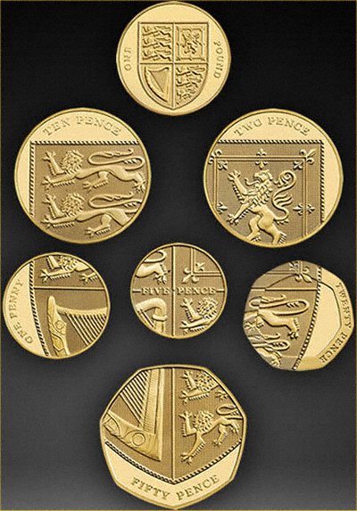 2008 British Gold 'Jig-Saw' Proof Coin Collection in Case
