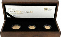 British 3 Coin Gold Sovereign Sets For Sale