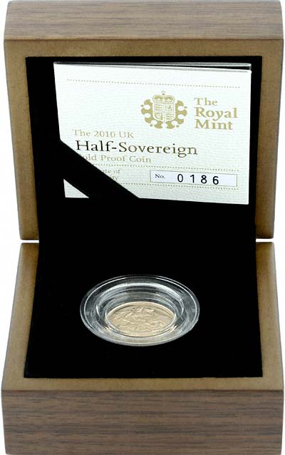 2010 Proof Half Sovereign in Presentation Box