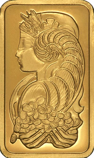 Our PAMP Suisse 10 Gram Gold Bar Obverse Photograph
