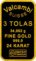 Three Tola Gold Bar